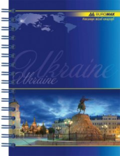 Блокнот Buromax spiral side, А6, 96sheets, square, UKRAINE (assorted) (BM.2422)
