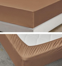 Простирадло на резинці  Ardesto Mix&amp;Match, 160х200+30см, 100% бавовна, сатин, шоколад ART1620FSH