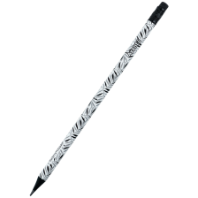 Олівець графітний  Axent Black Leaves круглий, з гумкою, НВ (9009/36-19-A)
