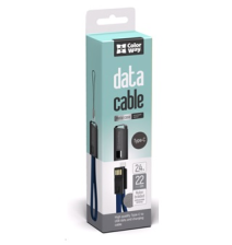 Кабель USB ColorWay USB-microUSB, 2.4А, 0.22м, Blue (CW-CBUM022-BL)