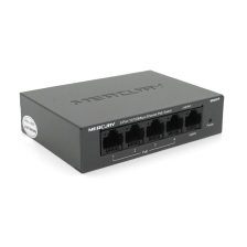 Комутатор  POE 48V Mercury MS05CP 4 порти POE+1 порт Ethernet (Uplink ) 10/100 Мбіт/сек, БП в комплекті + перех