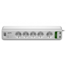 Фільтр мережевий APC Essential SurgeArrest 5 outlets ++ 2 USB (5V, 2.4A) (PM5U-RS)
