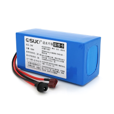 Акумулятор QiSuo 24V 10A з елементами Li-ion 18650, DC: 5.5x2.1мама + роз'єм T-2HQмама 
