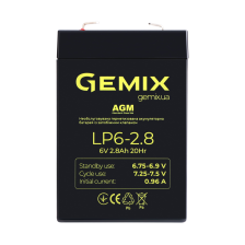 Акумулятор до ДБЖ Gemix 6V 2.8AH AGM black