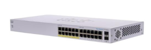Комутатор  Cisco CBS110 Unmanaged 24-port GE, Partial PoE, 2x1G SFP Shared CBS110-24PP-EU