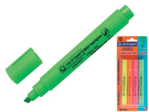 Маркер  Centropen Fax 8852 1-4,6 мм, chisel tip, SET 4colors (BLister) (8852/4/BL)