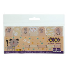 Стікер-закладка  ZiBi паперові Grey Cat з клейким шаром 68х20 мм 7 х 20 аркушів (ZB.15103)