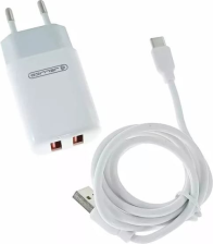 зарядний пристрій  Jellico EU02 2USB 2.4A + Type-C cable White