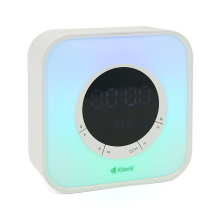 Колонка  Kisonli Q6A Bluetooth 5.0, 1х5W, 3600mAh, USB/TF/FM/BT/LED/Clock/RGB Light, DC: 5V/1A, BOX, 