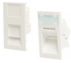 Модуль  MOLEX Euromod 50х25/1xRJ45/M1 кутовий/UTP 5е PowerCat White