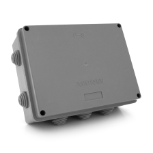 Коробка розподільна зовнішня  PIPO Р80 200х155х80мм; IP54; пластик; (РР) 10 гермовводів; сіра; Q18