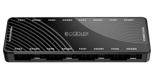 Розгалужувач живлення  для підключення PcCOOLER ARGB 5V 3-pin 8port + PWM 4-pin 8