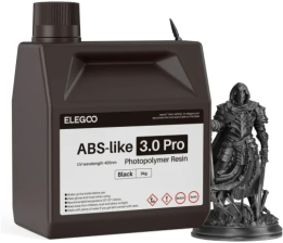 Фотополімерна смола  ELEGOO Resin, ABS-like 3.0 pro 2кг, black (50.103.0234)
