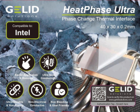 Термопрокладка  Gelid Solutions HeatPhase Ultra for Intel CPU (PH-GC-02-I)