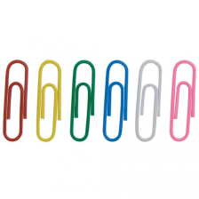 Скріпки BUROMAX 28мм, colored, rounded 100 шт (BM.5015)