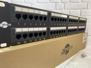 Патч-панель ATcom P5148 19" 48хRJ-45 UTP 1U cat.5е