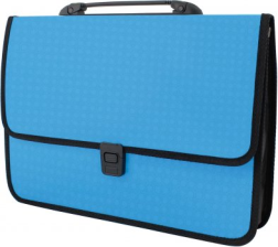 Папка - портфель  Economix на застібці, фактура Вишиванка, блакитний (E31641-11)