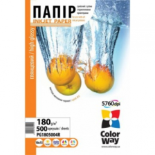 Фотопапір ColorWay глянцевий 180г/м, 10x15 ПГ180-500