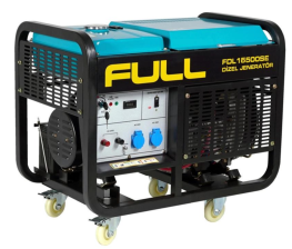 Генератор  FULL FDL16500SE, 1-фазний 230V, 50Hz, 16.25kVA/12kW, бак 50 л, витрата 4 л/год, 
