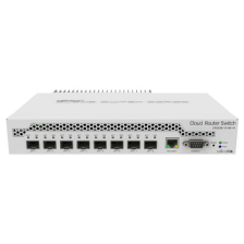 Комутатор MikroTik CRS309-1G-8S+IN (8xSFP+, 1хGE PoE In managment, RS232, L3)