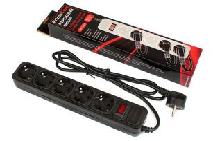 Фільтр мережевий FrimeCom (FC-B4005W 1.8 B) 5 розеток, 1.8 м