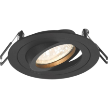 Світильник  Videx під лампу GU10 врізний Круглий Чорний (VL-SPF08R-B)