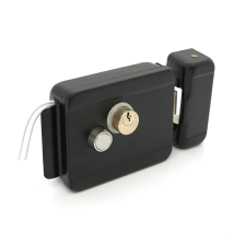 Електромеханічний замок  YOSO Y-42, 12V, металевий, забарвлений чорний, 125х98х36мм