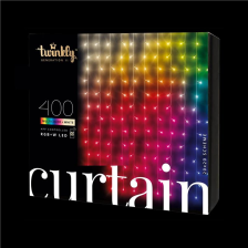 Гірлянда  Twinkly Smart LED Curtain RGBW 400, Gen II, IP44, 1.45 х 2.1м, прозорий (TWW400SPP-TEU)
