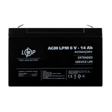 Акумулятор AGM LPM 6V - 14 Ah 09/23 Розпродаж
