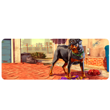 Килимок  300*800 тканинний GTA5 Dog з боковою прошивкою, товщина 3 мм, Пакет
