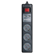 Мережевий подовжувач REAL-EL RS-3 (EL122500001) 1.8m Black