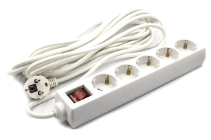 Мережевий фільтр PowerPlant 7 м, 3x1.0мм2, 8А, 5 розеток,(JY-1052/7)