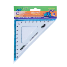 Лінійка ZiBi Kids Line Косинець 100мм з блакитною смужкою, блістер (ZB.5620-14)