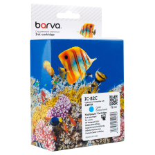 Картридж  HP 82 (C4911A) 72 мл, блакитний Barva (IC-82C)