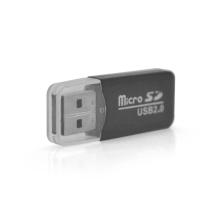 Кардрідер MERLION CRD-1BK TF/Micro SD, USB2.0, Black, OEM Q1500