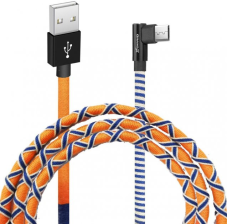 Кабель  Grand-X FM-08OB USB to MicroUSB 2.1 А 1 м Orange-Blue