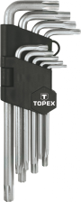 Набір ключів шестигранних TOPEX Torx T10-T50, 9 шт.*1 уп. 35D961