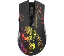 Миша Marvo M209 7 colors-LED Black USB