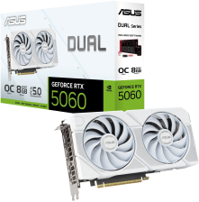 Відеокарта  ASUS RTX 5060 Dual White OC Edition (DUAL-RTX5060-O8G-WHITE)