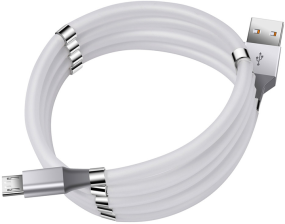 Кабель Florence MagNet microUSB 1 м 3 A White (FL-2202-WM)