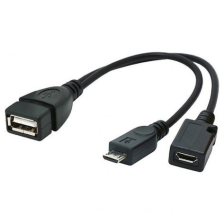 Кабель OTG Cablexpert OTG USB2.0 AF - micro B-папа длина 0.15 м черный (A-OTG-AFBM-04)