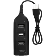 Концентратор  Voltronic USB 2.0 to 4xUSB black (DNS-HUB4-OB)