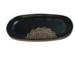Блюдо   Limited Edition KORA /25.5 см /овал./чорне (JH8352-1)