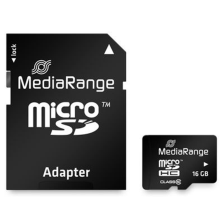 Карта пам’яті MicroSDHC  16GB Class 10 MediaRange R45/W12MB/s + SD-adapter (MR958)