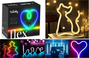 Гнучкий контур  Smart LED Twinkly Flex RGB, IP20, довжина 2м, кабель білий