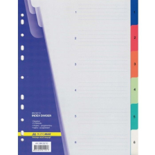 Роздільник сторінок   Buromax colored, 6 dividers (BM.3210)