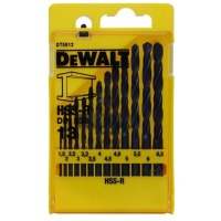 Набір свердл DEWALT HSS-R по металу, 13шт, d=1,5-6,5мм.