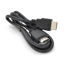Кабель  Merlion HDMI-HDMI HIGH SPEED Premium 1m, v1.4, OD-7.5mm, круглий Black, коннектор Black, (Пакет), Q3