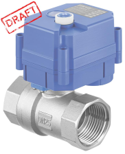 Кран кульовий з електроприводом  2E HC220B, 1/2", 220В, 5Вт, 10 (16) бар, 7 сек 2E-HC220B-1/2