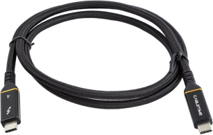 Кабель  PowerPlant USB4, USB-C - USB-C, 40Gbps, 100W, 20V/ 5A, 8K/ 60HZ, 1м